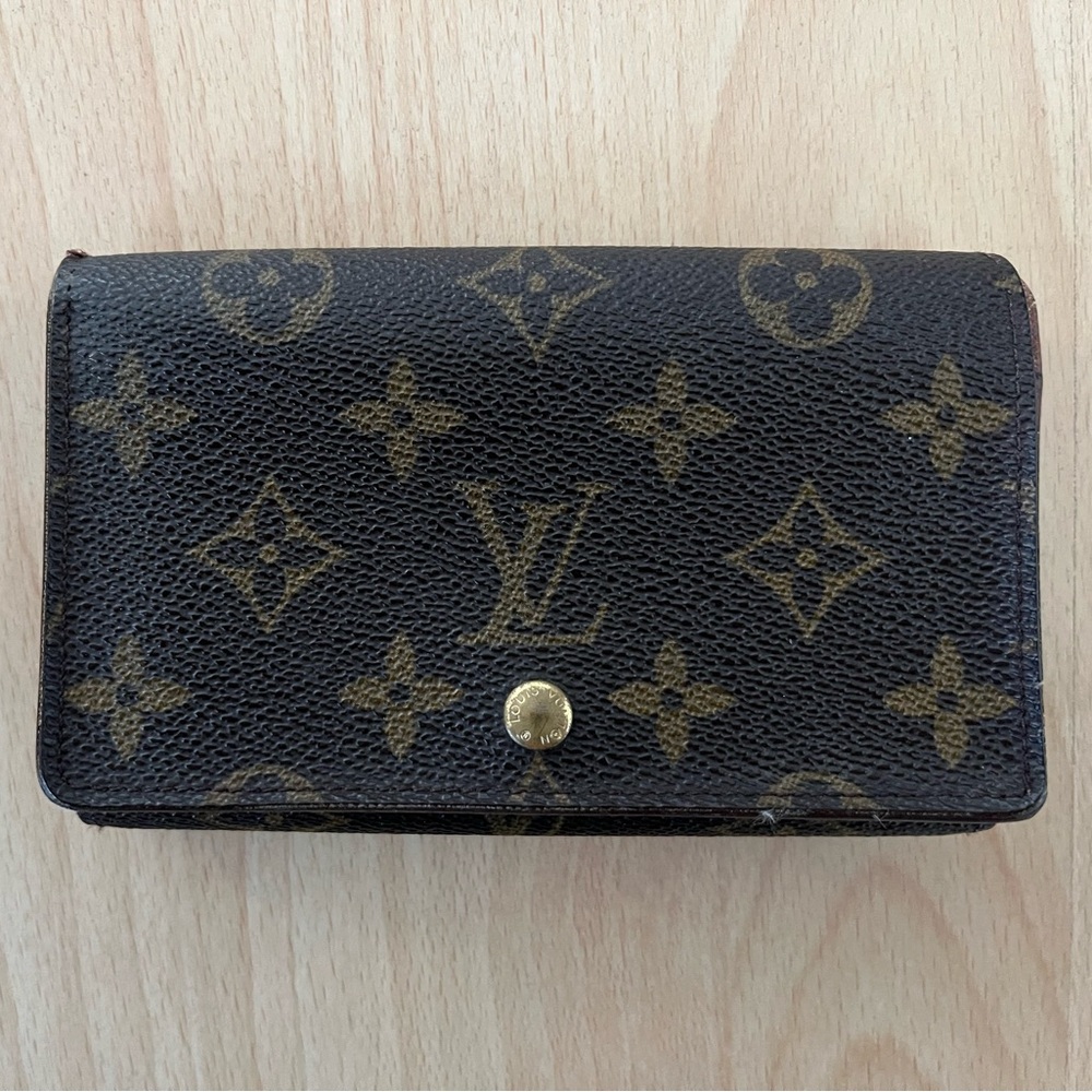 Louis Vuitton Black and Gold Monogram Wallet
